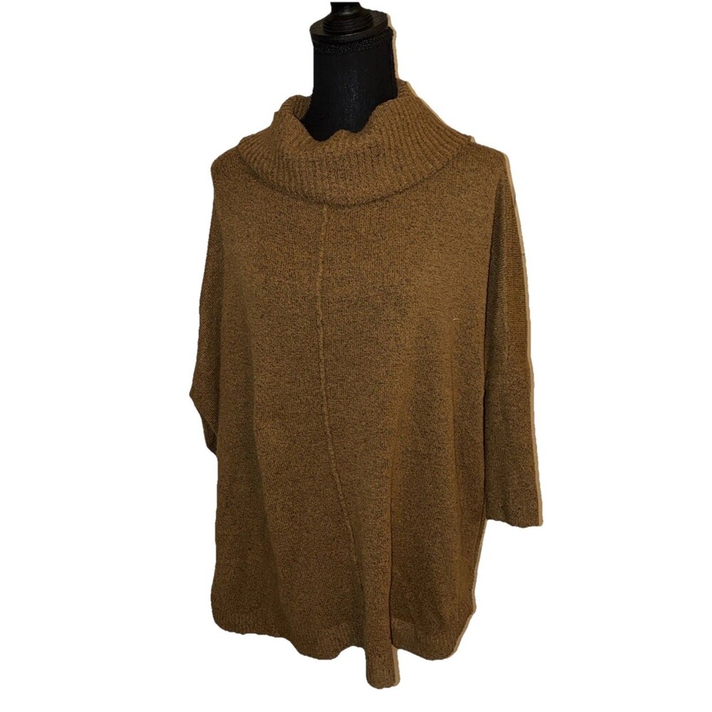 Time & Tru (16-18) Brown Pullover Turtle Neck Ribbed Sweater
